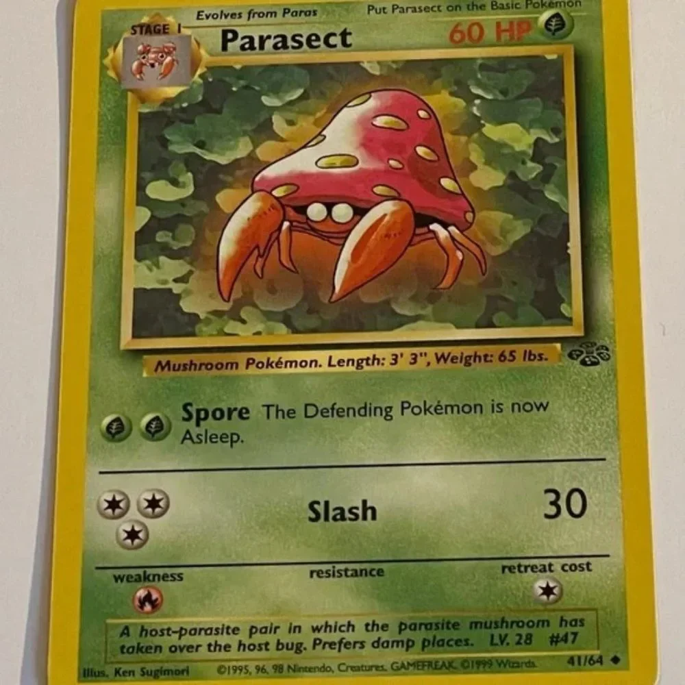pokemon parasect card you may make both Active Pokemon Asleep and Poisoned Stage 1 Parasect HP 120